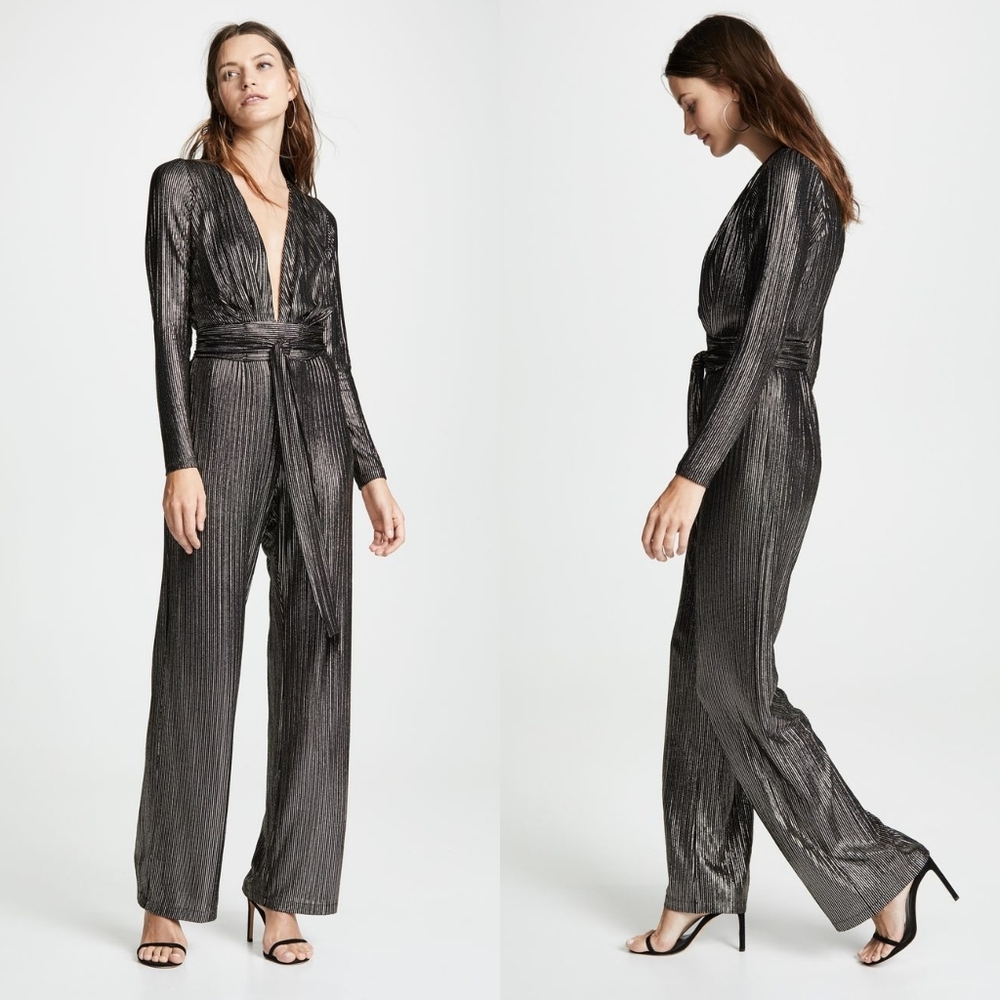 Melissa Odabash Look 4 Deep V Belted Jumpsuit - Picture 2 of 8